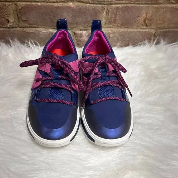 FITFLOP Blue & Pink Carita Lace-Up Sneakers Size 6 NEW - Picture 2 of 8